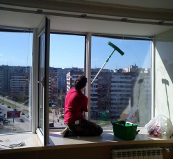Мытье окон в однокомнатной квартире Афипский